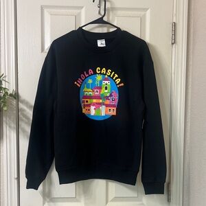 NEW Disney Sweater Adult Small Black Encanto Hola Casita